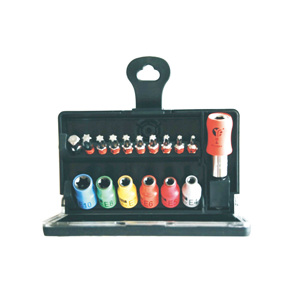 17pcs 1/4 inch Dr. Socket Bit Set