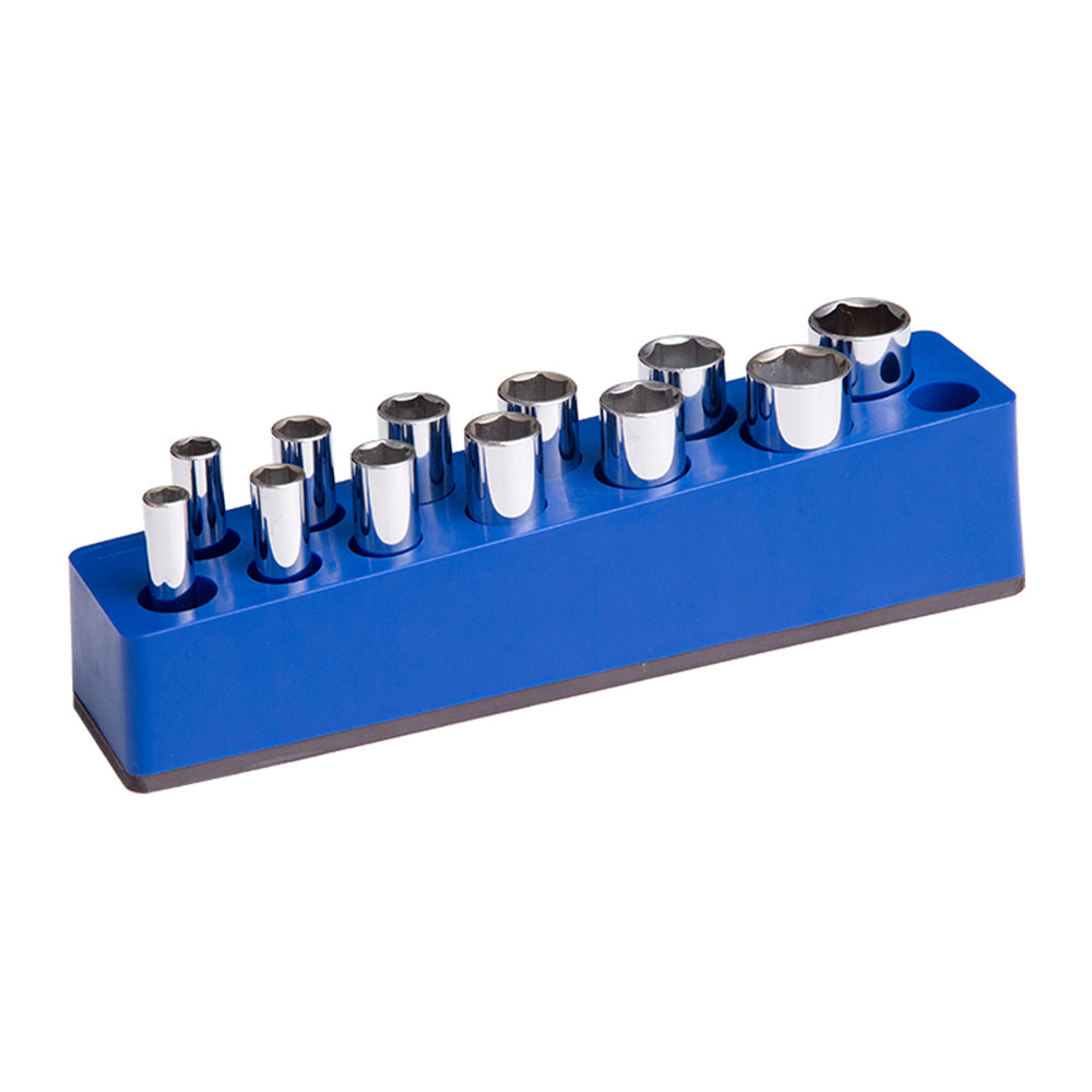 13 Hole 3/8" Dr. Magnetic Deep Socket Holder Tray