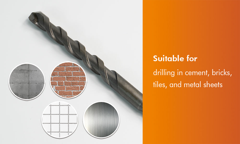 Hex Drill Bits with Carbide Tip Concrete Drill Bit for Impact Driver