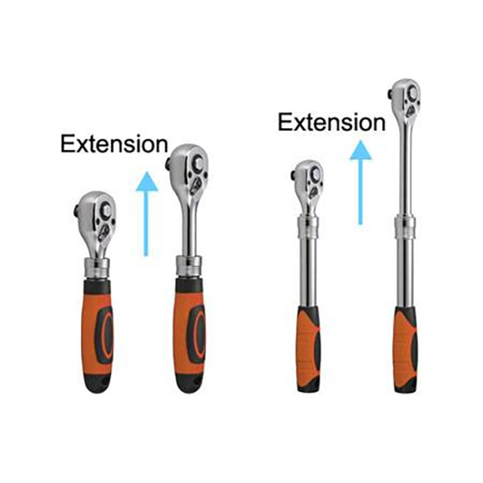 72 Teeth Extendable Ratchet Handle with Quick Release