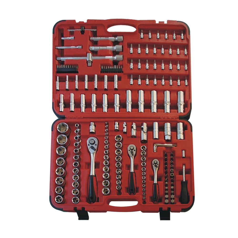 1/4" 3/8" 1/2" Dr. 176pcs Bits & Hand Socket Set