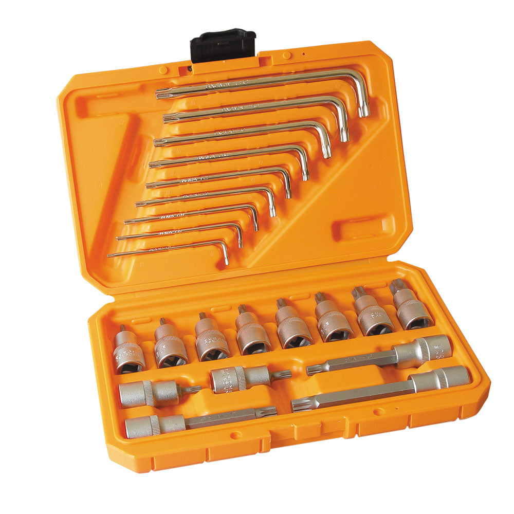 22pcs Spline Star Socket Bit and Star Key Set