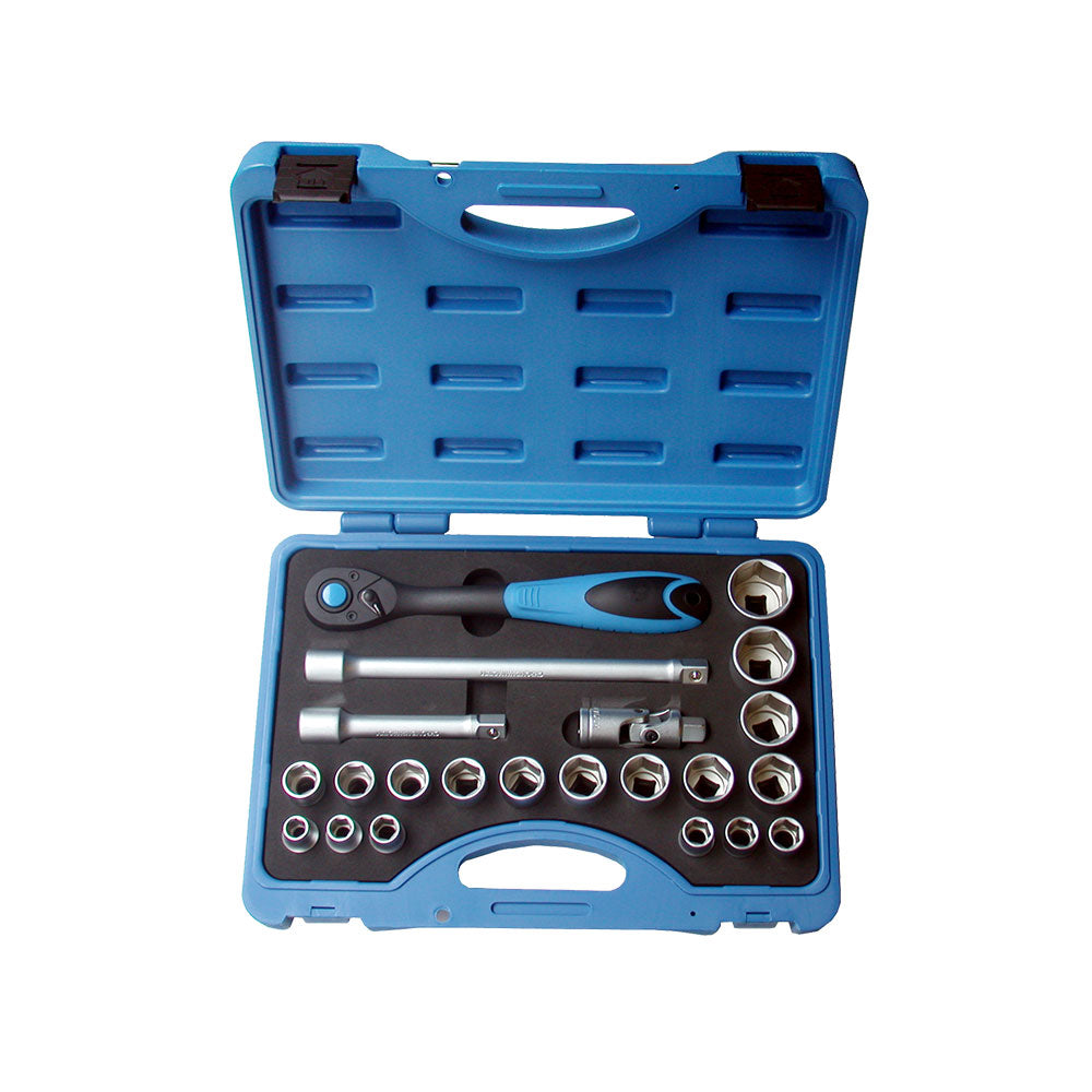 22pcs 1/2 inch Dr. Socket & Ratchet Wrench Set
