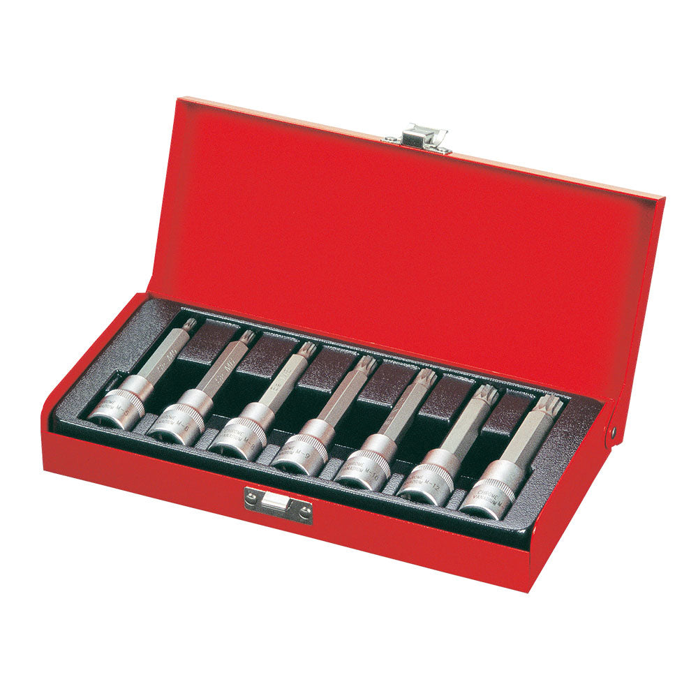 7pcs 1/2 inch Dr. Spline Bit Socket Set