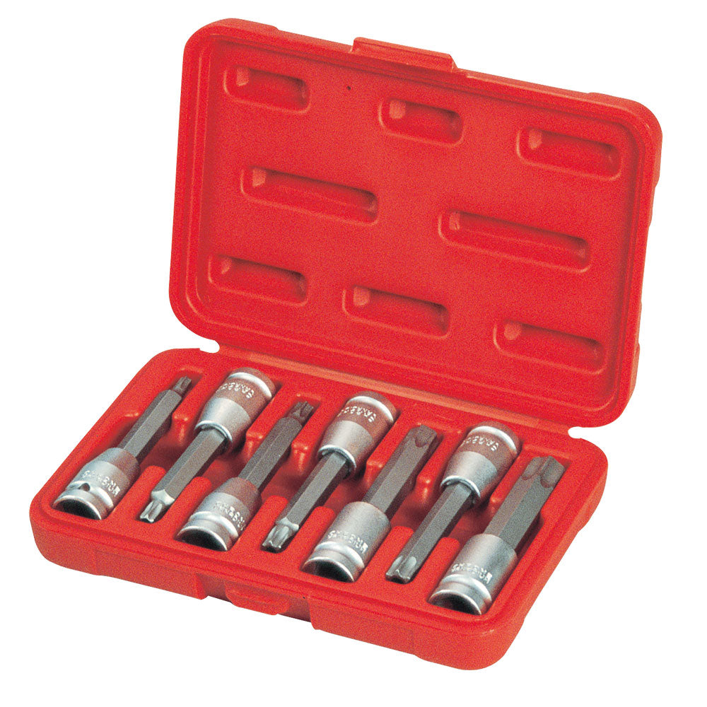 7pcs 1/2 inch Dr. Tamperproof Star Socket Bit Set