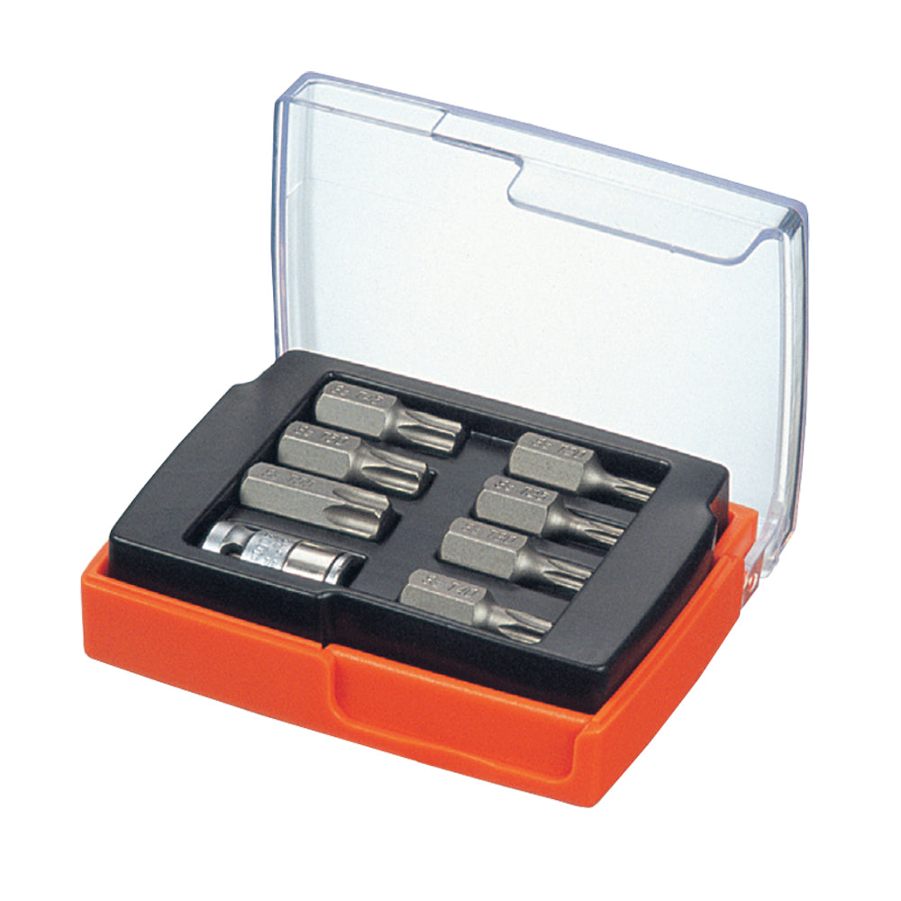 8pcs Security Power Bit Set with 3/8" Dr. Hex Bit Adapter