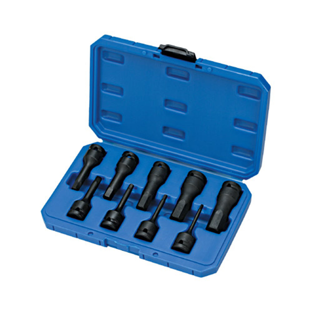 9pcs 1/2 inch Dr. Hex Impact Socket Bit Set