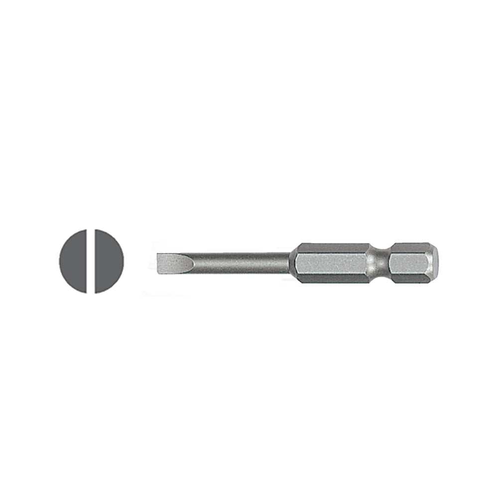 1/4 inch 50mm Slotted Reduced Shank Power Bit