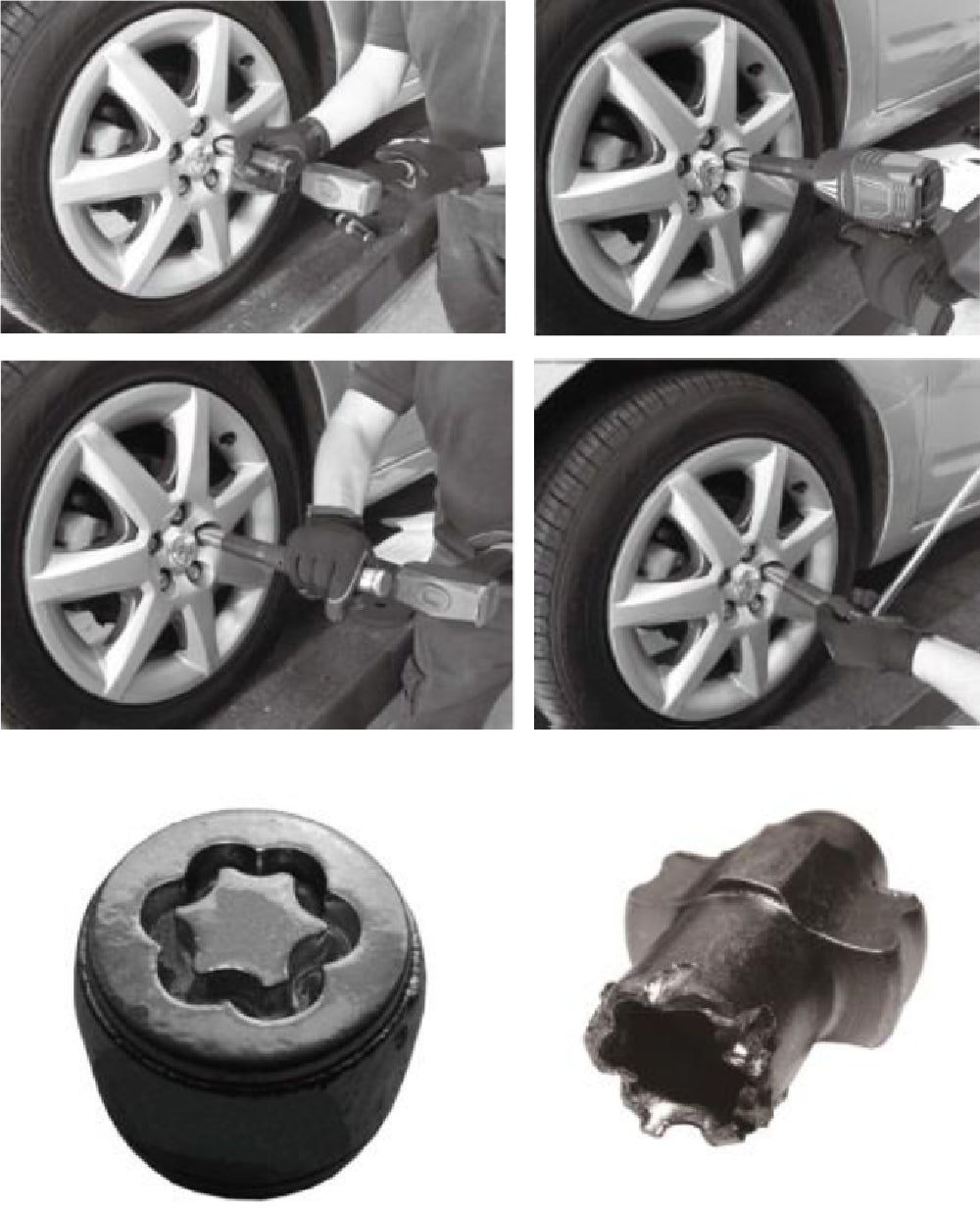 Universal Locking Wheel Nut Removal Kit