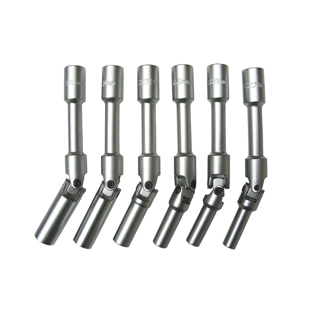 6pcs 3/8 inch Dr. Glow Plug Socket Set