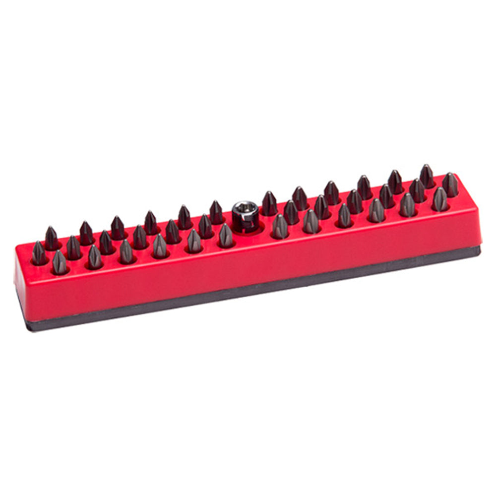 36 Hole Magnetic Bits Organizer Tray Holder with 1 Hole 1/4" Dr. Socket Adapter Plastic Organizer