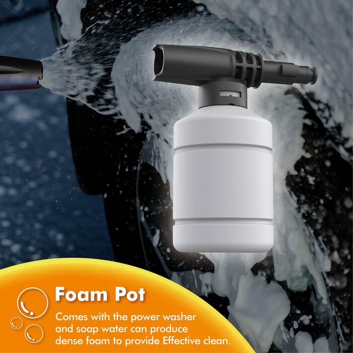 1400W Portable High Pressure Washer High Pressure Cleaner Electrical Car Washer foam pot