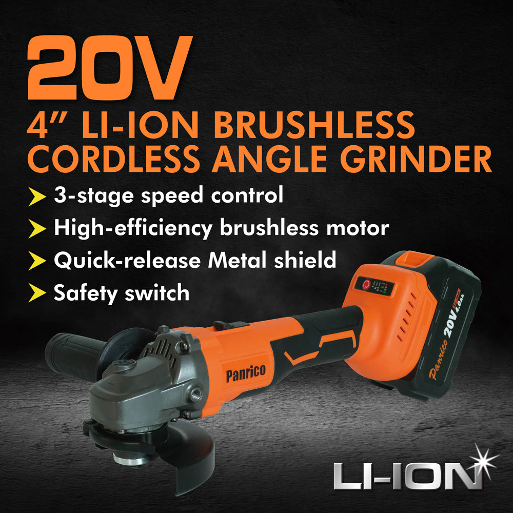 20V Li-ion Brushless Cordless 4-inch Angle Grinder