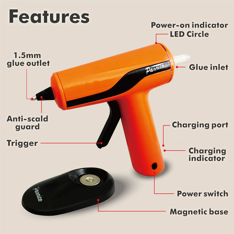 3.7V Cordless Hot Melt Glue Gun