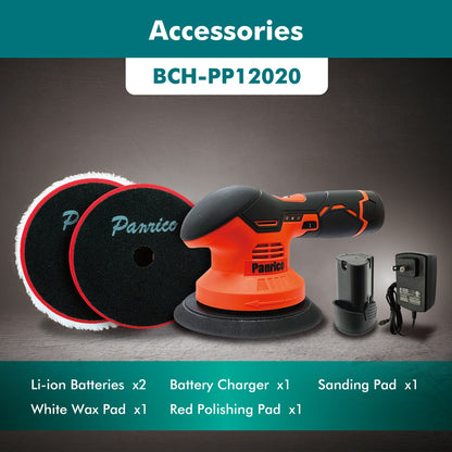 12V Cordless Variable Speed Palm Polisher accessories