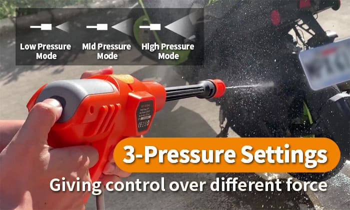 20V Cordless High Pressure Washer Portable Pressure Cleaner 3 pressure settings