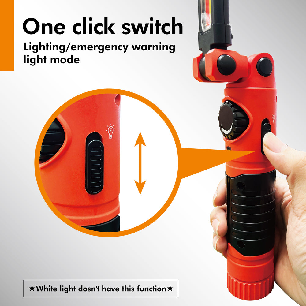 5W Magnetic Foldable LED Work Light Flashlight one click switch
