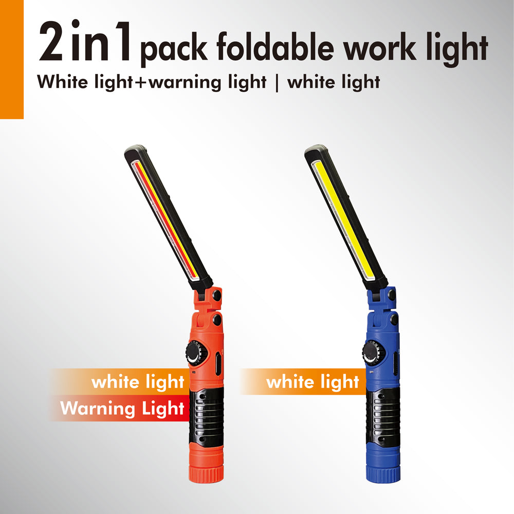 2 pack foldable work light with magnetic