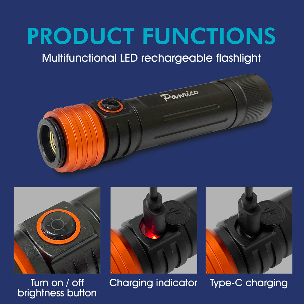 3 pack rechargeable flashlight with stand Versatile 3-in-1 LED Work Light with Rechargeable Flashlight and Gooseneck – Golden Root Co., Ltd