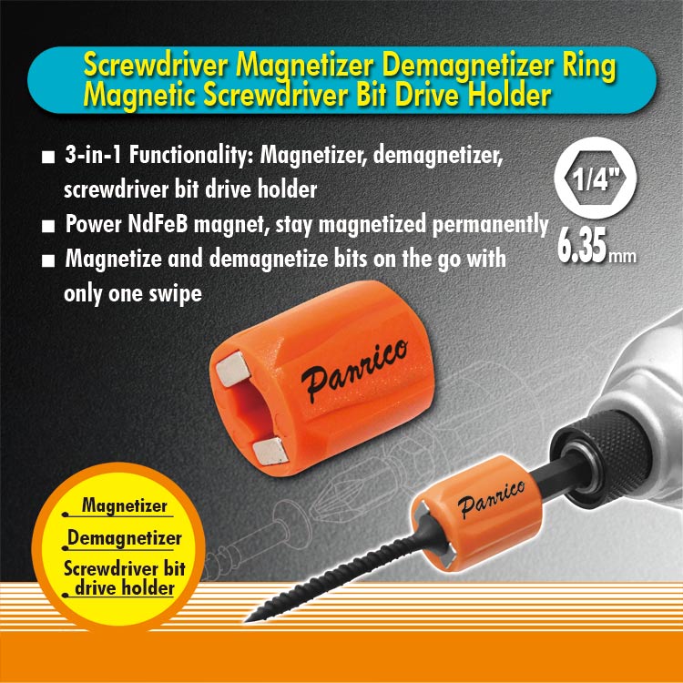 Magnetisierer und Entmagnetisierungsring für Schraubendreher. Magnetischer Schraubendreher-Bit-Antriebshalter (FM001004)