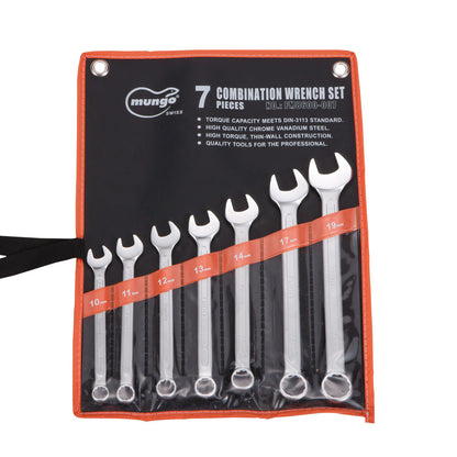 7 piece Combination spanner Open and Closed Wrench Set