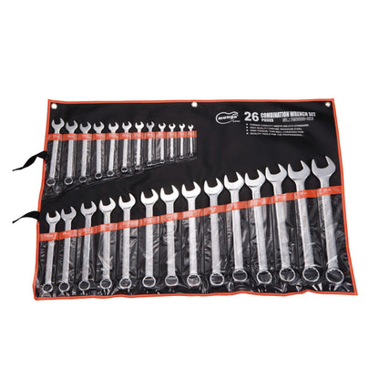 26 piece Combination Wrenches Open and Box End Wrench Set