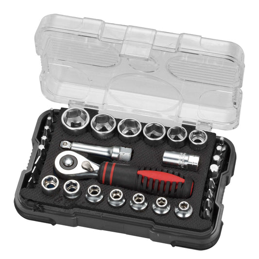 32pcs 1/4" Dr. Ratchet Screwdriver Socket Set