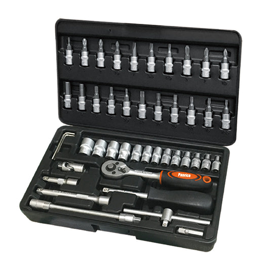 46pcs 1/4" inch Socket Ratchet Wrench Spanner Hand Tool Set (FM890146)