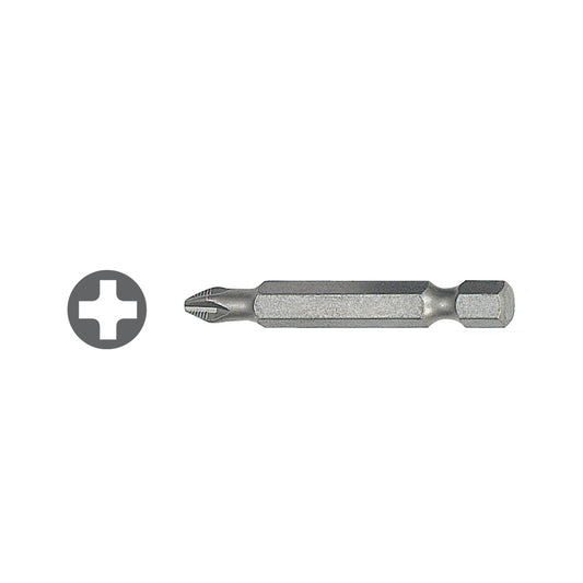 1/4 inch 50mm Phillips Non Slip Rib Power Bit