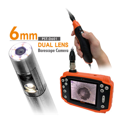 PST-D601 6mm Dual Lens Industrial Endoscope Camera Handheld Inspection Borescope