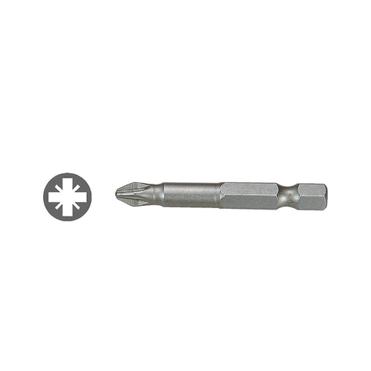 1/4 inch 50mm Pozidriv Non Slip Rib Power Bit