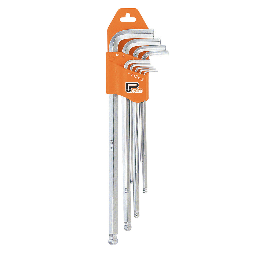 Long Ball Point Hex Key Wrench Set